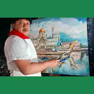 Prihatin dengan Bencana Semeru, Komisi Seni dan Budaya MUI Gresik Lelang Dua Lukisan