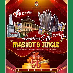 Berhadiah Belasan Juta! KPU Gresik Buka Sayembara Maskot Hingga Jingle Pilkada 2024