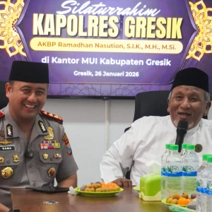 Silaturrahim ke MUI, Kapolres Baru Gresik AKBP Ramadhan Ajak Para Kiai Sebarkan Pesan Kamtibmas