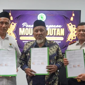 Kembangkan Pembinaan Spiritual dan Keterampilan Warga Binaan, MUI Gresik, BAZNAS, dan Rutan Teken MoU Lanjutan Pesantren At-Taubah